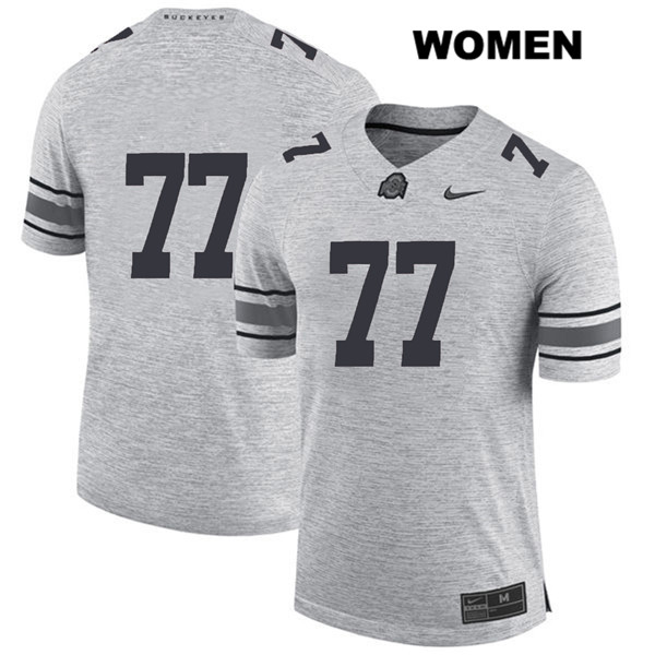 Ohio State Buckeyes Women's Nicholas Petit-Frere #77 Gray Authentic Nike No Name College NCAA Stitched Football Jersey OV19J47HT